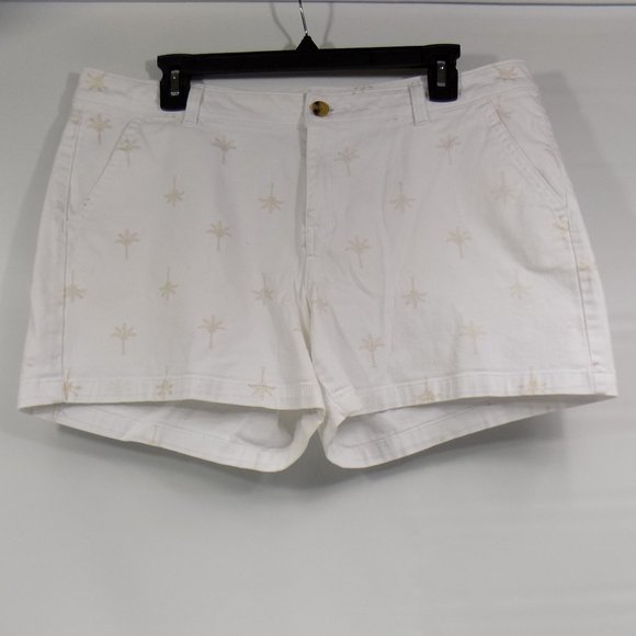 a.n.a Pants - a.n.a (A New Approach) Twill Shorts Palm Tree Print Size 14